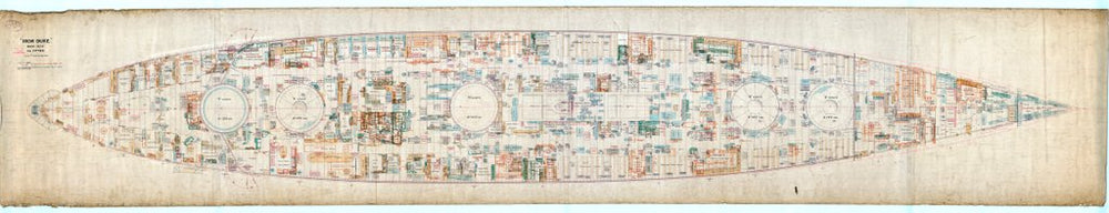 Main Deck plan for 'Iron Duke' (1912)