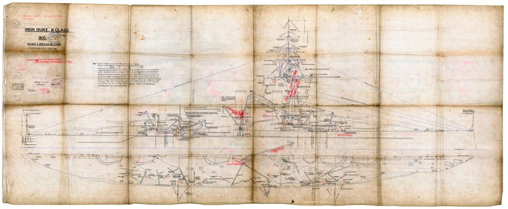 Rig plan for 'Iron Duke' (1912)