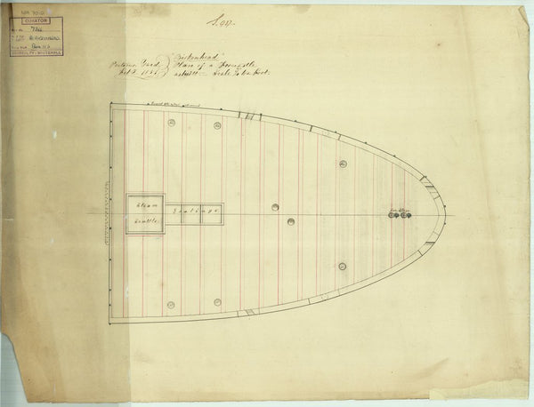 Forecastle plan for 'Birkenhead'