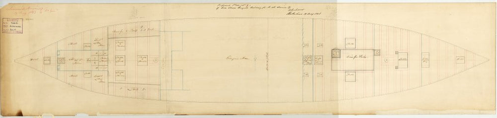 Lower deck plan for 'Birkenhead'