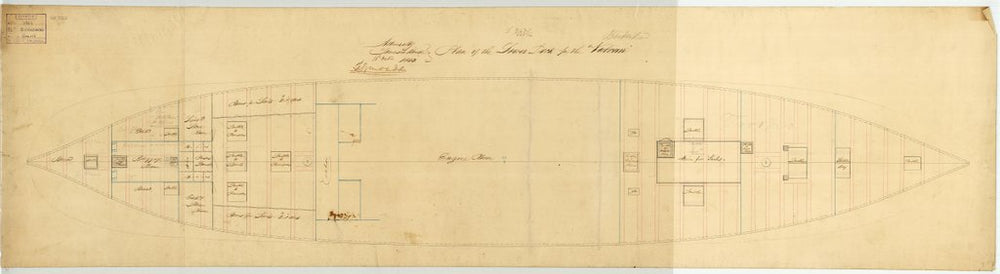 Lower deck plan for 'Birkenhead'