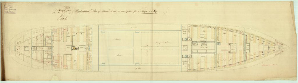 Lower deck as troopship plan for 'Birkenhead'