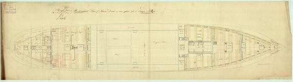 Lower deck as troopship plan for 'Birkenhead'