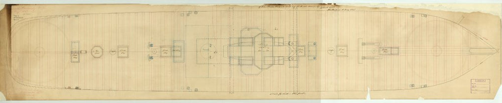 Upper deck plan for 'Birkenhead'