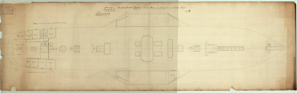 Upper deck plan for 'Birkenhead'