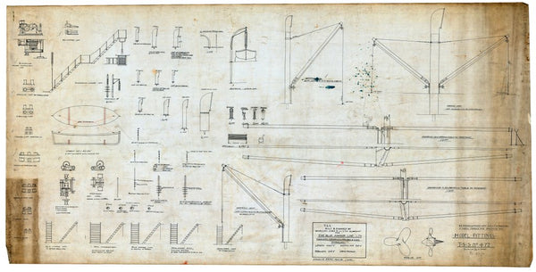 Model Fittings and Detail plan for SS. 'Waratah' (1908)