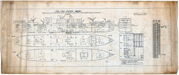Capacity Profile and Plan for SS. 'Waratah' (1908)