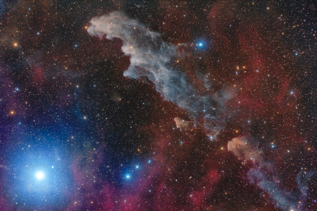 Detail of Rigel and the Witch Head Nebula by Mario Cogo