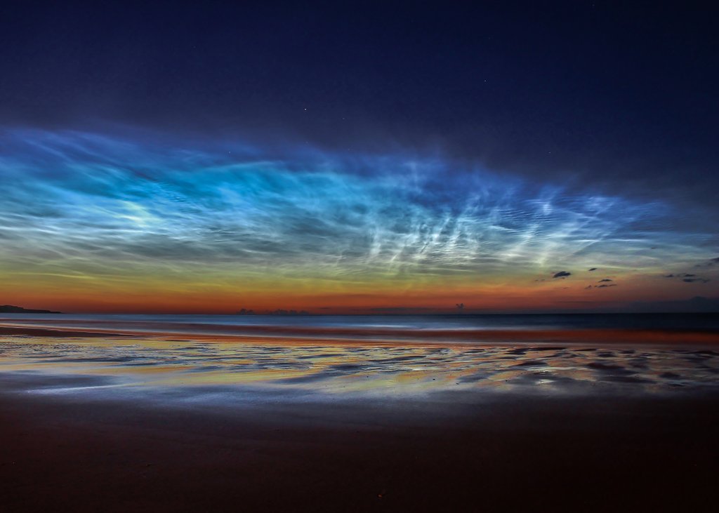 Detail of Sunderland Noctilucent Cloud Display by Matt Robinson