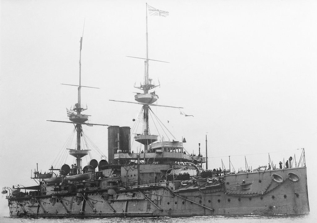 Detail of HMS 'Caesar' (1896), battleship by unknown