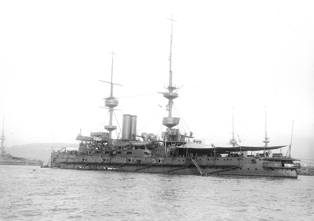 Detail of HMS 'Caesar' (1896), battleship by unknown