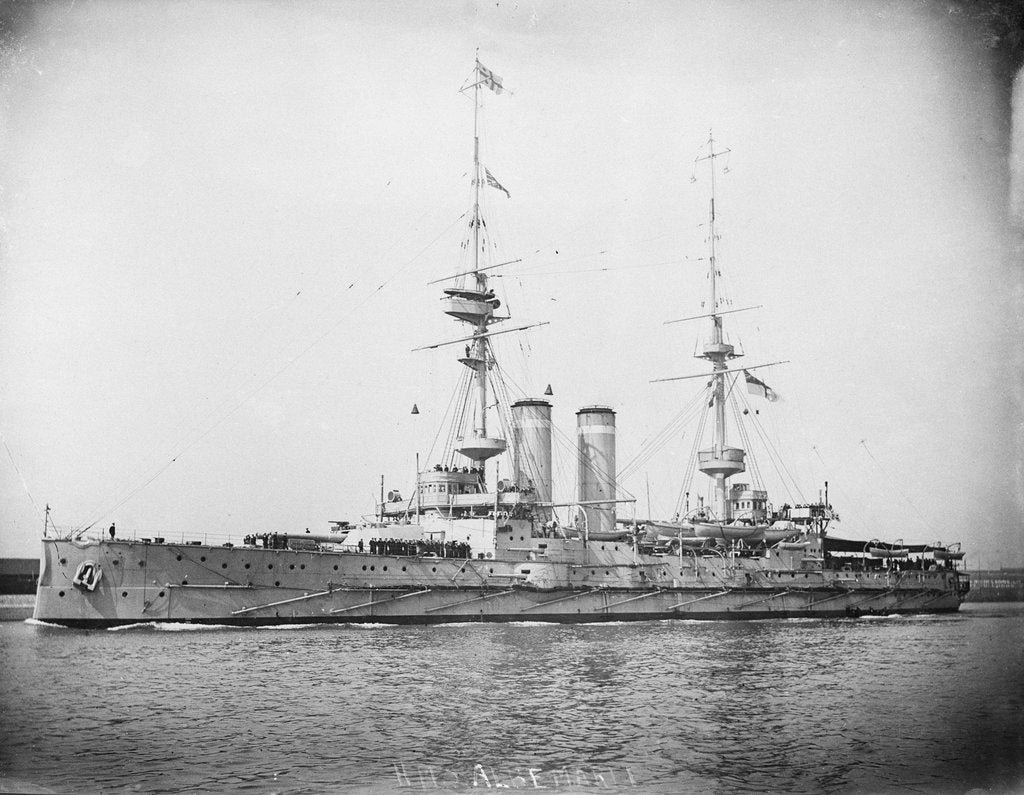 Detail of HMS 'Albemarle' (1901) battleship by unknown