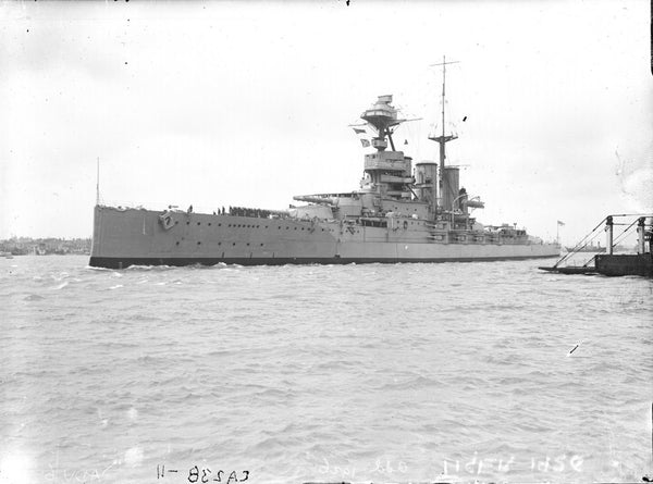 HMS 'Tiger' (1913), battlecruiser, a port bow view posters & prints by ...