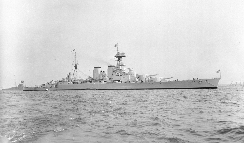 Detail of Battle cruiser HMS 'Hood' (1918) in 1937 by unknown