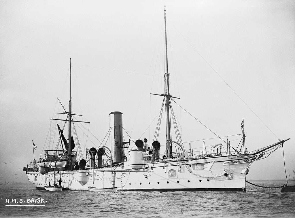 Detail of Torpedo cruiser HMS 'Brisk' (1886) by unknown