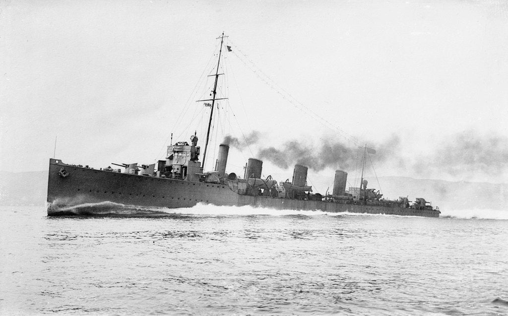 Detail of Destroyer, flotilla leader HMS 'Broke' (1914) by unknown