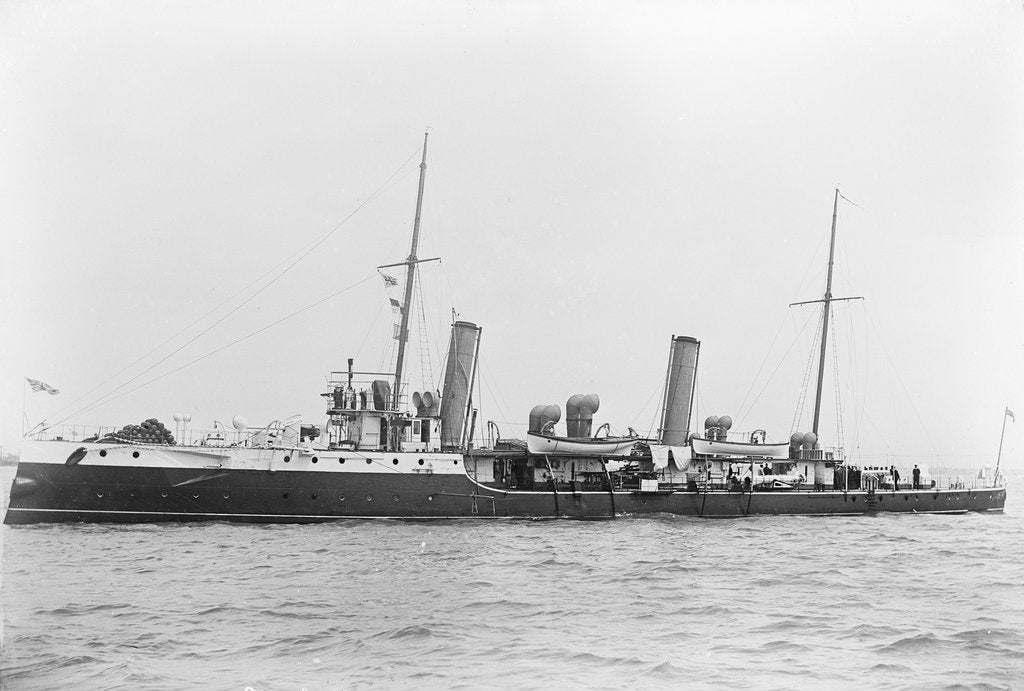 Detail of Photograph of torpedo gunboat 'Leda' (1892) by unknown