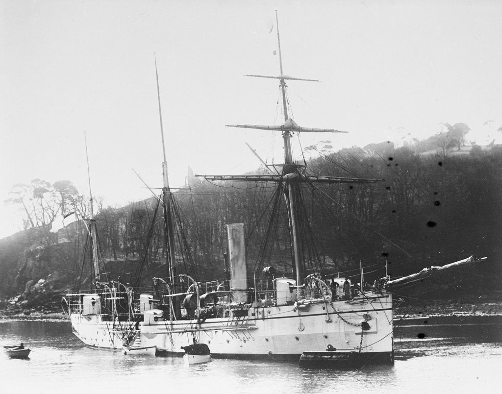 Detail of Composite screw gunboat HMS 'Pigeon' (1888) by unknown