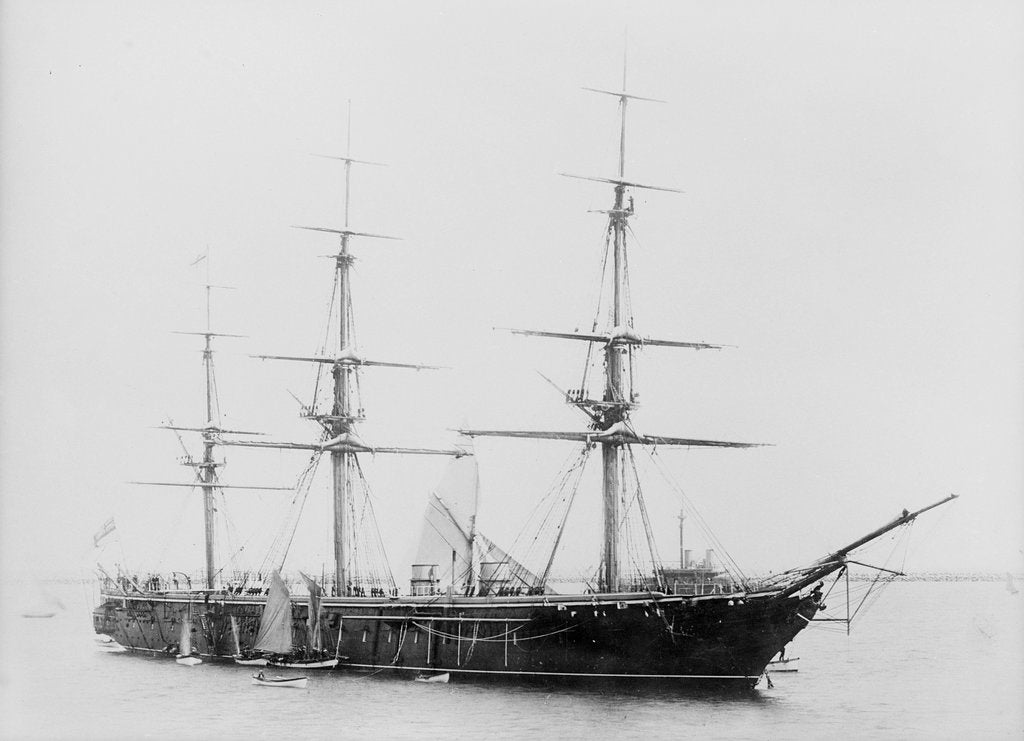 Detail of Armoured broadside ship HMS 'Warrior' (1860) by unknown