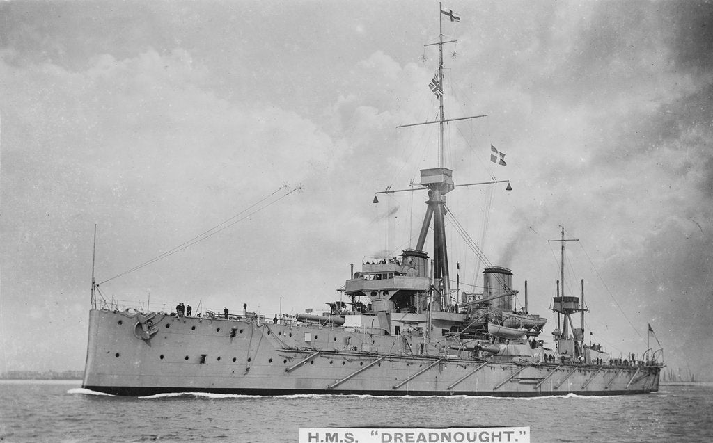 Detail of HMS 'Dreadnought' (1906) by unknown