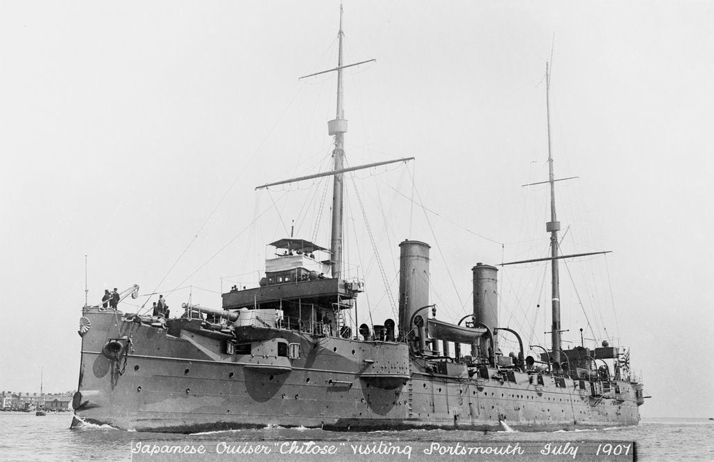 Detail of Protected cruiser 'Chitose' (Jp, 1898) by unknown