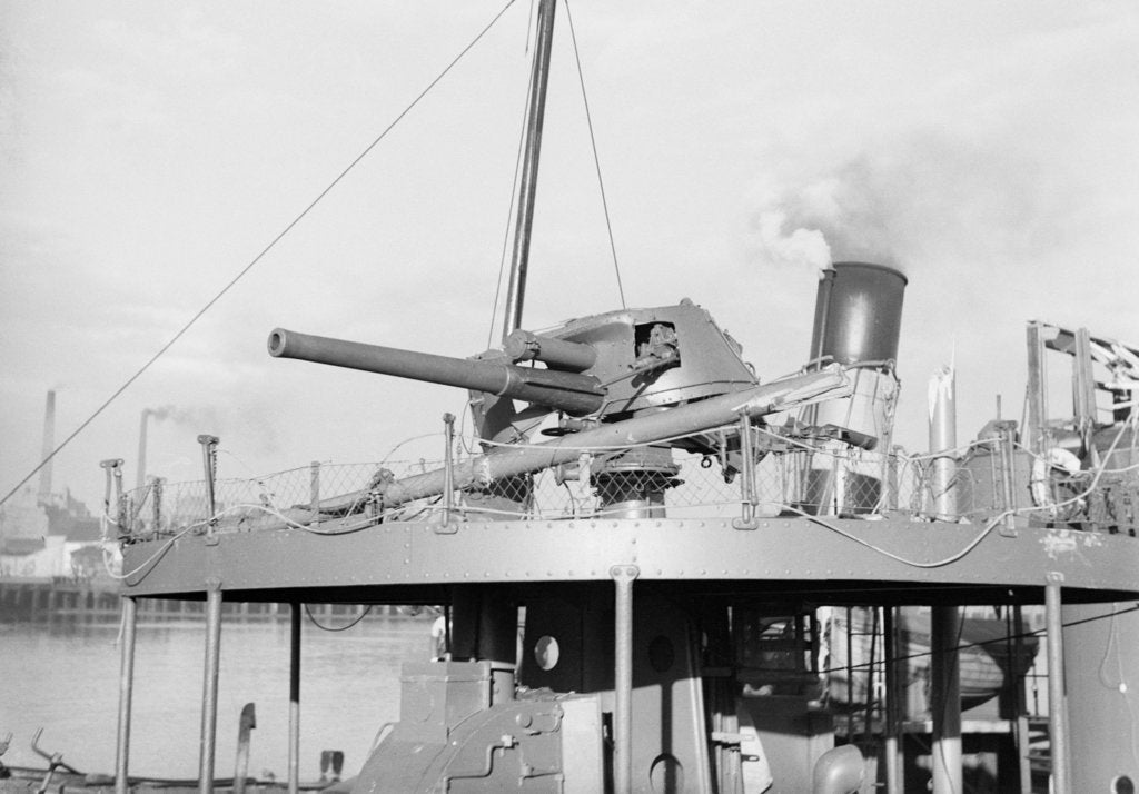 Detail of Whale catcher HMS 'Windermere' (1939), detail of gun platform by unknown
