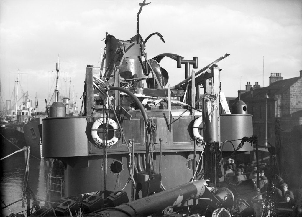 Detail of Whale catcher HMS 'Windermere' (1939), detail shot of the wheelhouse by unknown