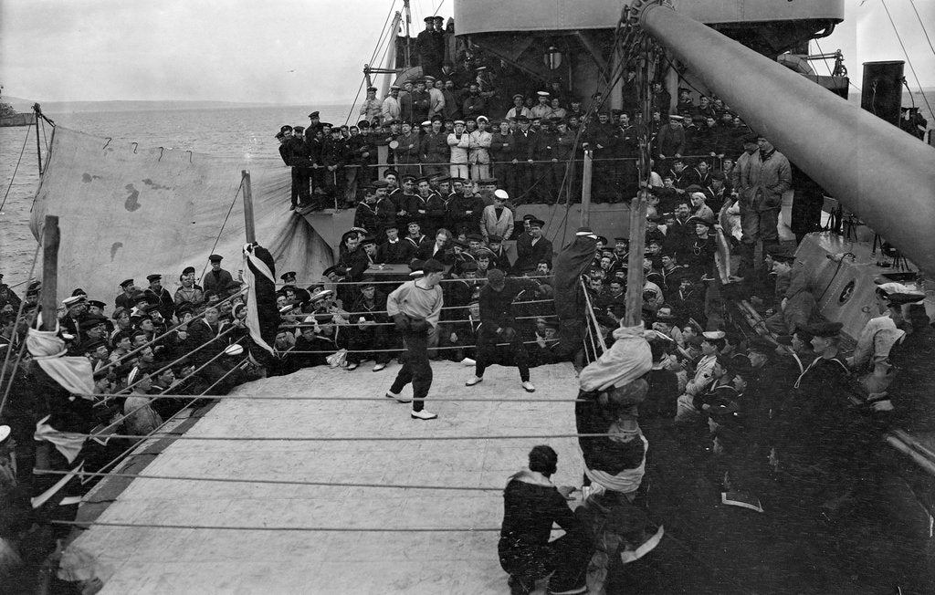 Detail of Boxing on 'Queen Elizabeth' (1913) by unknown