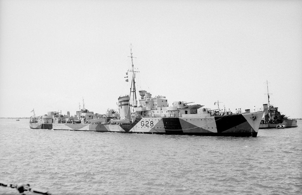 Detail of Photograph of 'Kandahar' (1939) on 1st May 1941, under way in Alexandria harbour by unknown