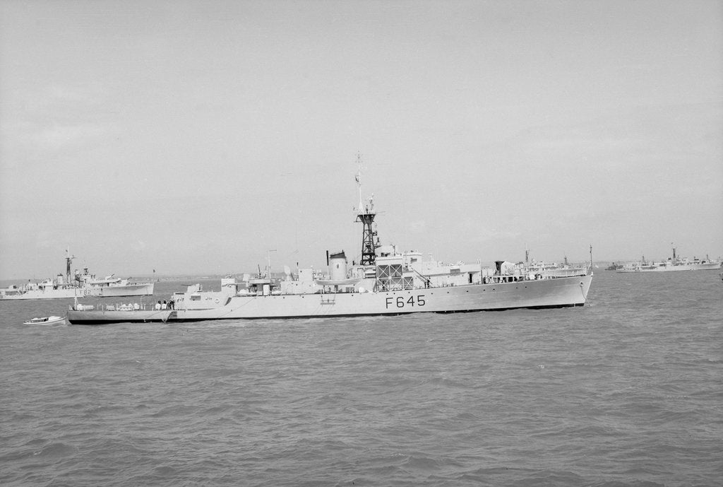 Detail of HMS 'Loch Ruthven' (1944) under way by unknown