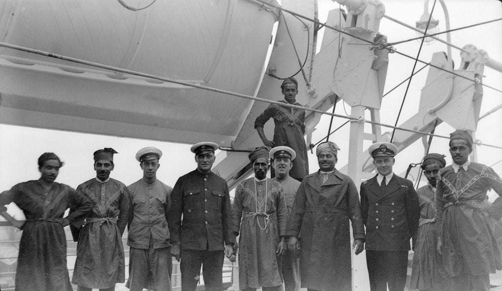 Detail of Crew aboard P&O passenger liner 'Strathnaver' (Br, 1931) by unknown
