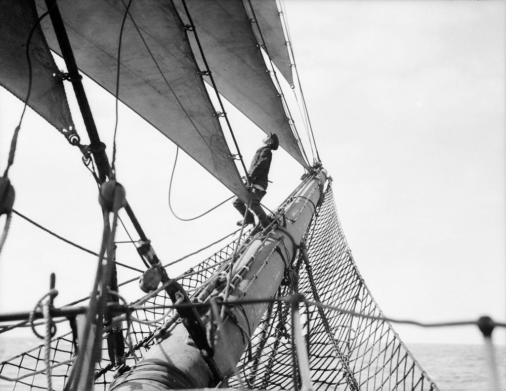 Detail of Looking aloft from the bowsprit by Alan Villiers