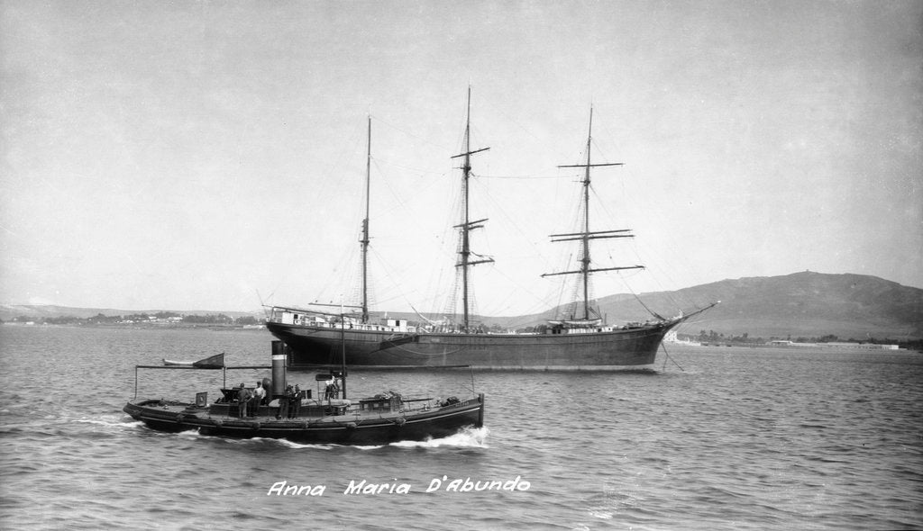 Detail of The 'Anna Maria D'Abundo' (It, 1903) at anchor by unknown