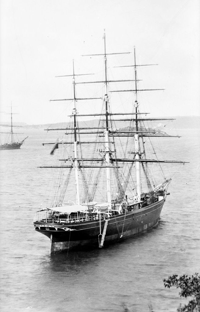 Detail of 'Cutty Sark' (1869) waiting in Sydney Harbour for the new season's wool by unknown