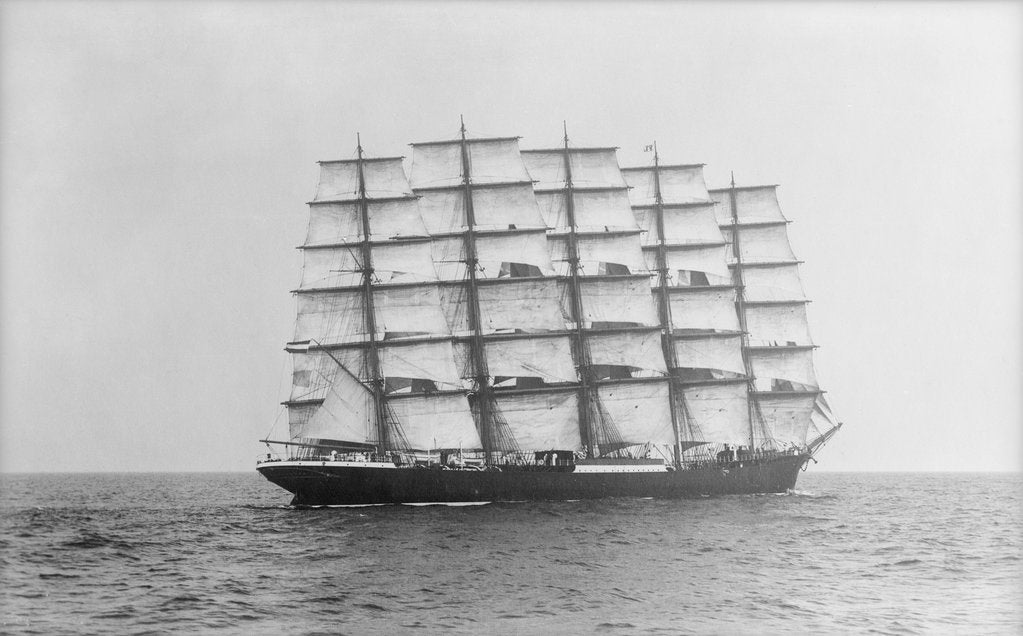 Detail of Photograph of 'Preussen' (1902) under sail by Alan Villiers