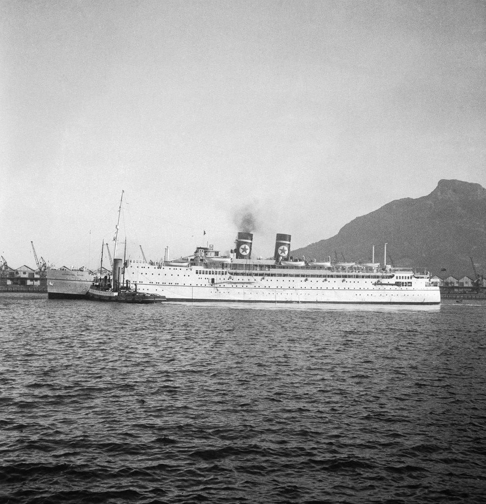 Detail of 'Arandora Star' (Br, 1927) in Cape Town harbour by unknown