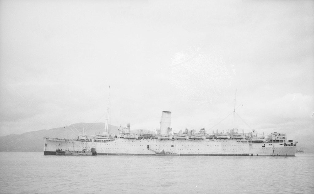 Detail of Photograph of the 'Cameronia' (1920) at anchor in 1939-1945 by unknown