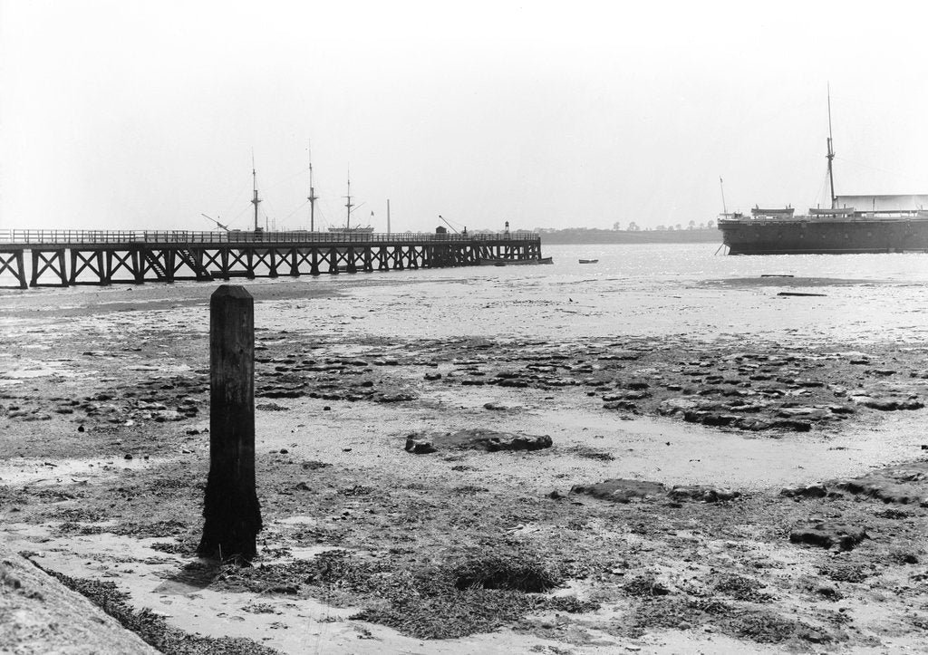 Detail of A view looking from the shore towards Shotley pier at low tide by Smiths Suitall Ltd.