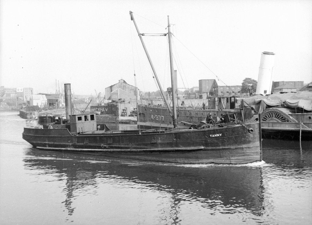 Detail of General cargo, short sea vessel 'Tanny' (Br, 1890)', under way on the River Avon at Bristol by Anonymous