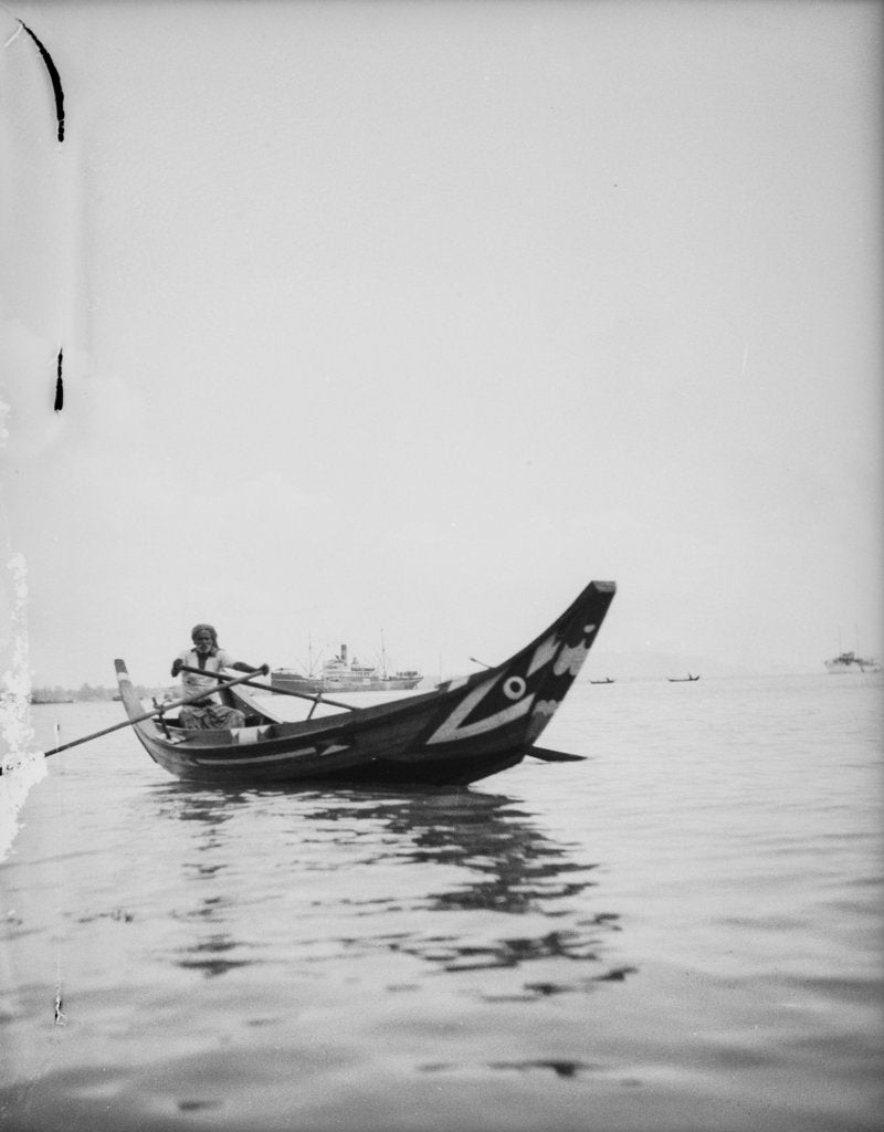 Detail of A sampan at Penang by David Watkin Waters