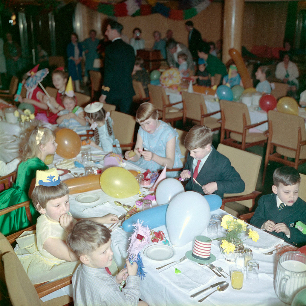 Detail of Children's party on the 'Empress of Canada' by Marine Photo Service