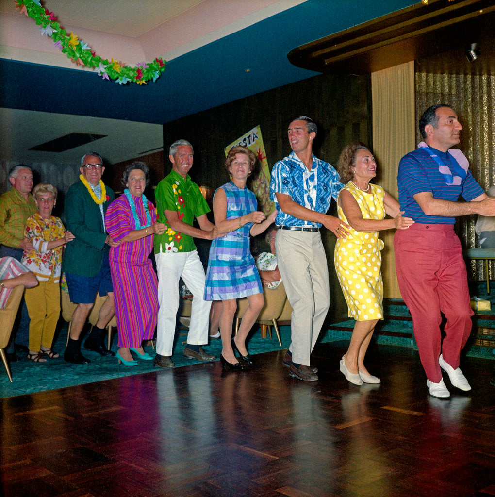 Detail of Dancing the Conga onboard the 'Gripsholm' (1957) during a West Indies cruise by Marine Photo Service