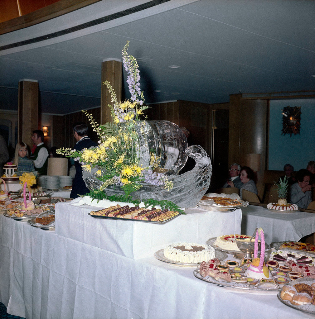 Detail of Smorgasbord aboard the 'Kungsholm' by Marine Photo Service