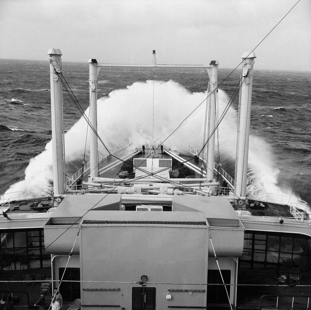 Detail of 'Oronsay' in rough weather by Marine Photo Service