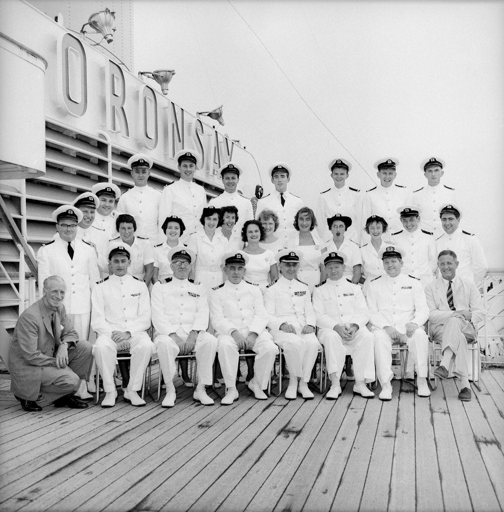 Detail of Officers of the 'Oronsay', 1961 by Marine Photo Service
