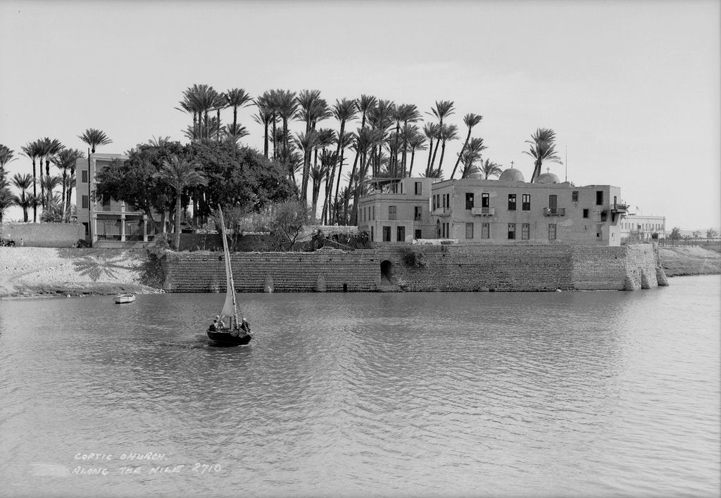 Detail of Coptic Church alongside the Nile at Cairo, Egypt by Marine Photo Service