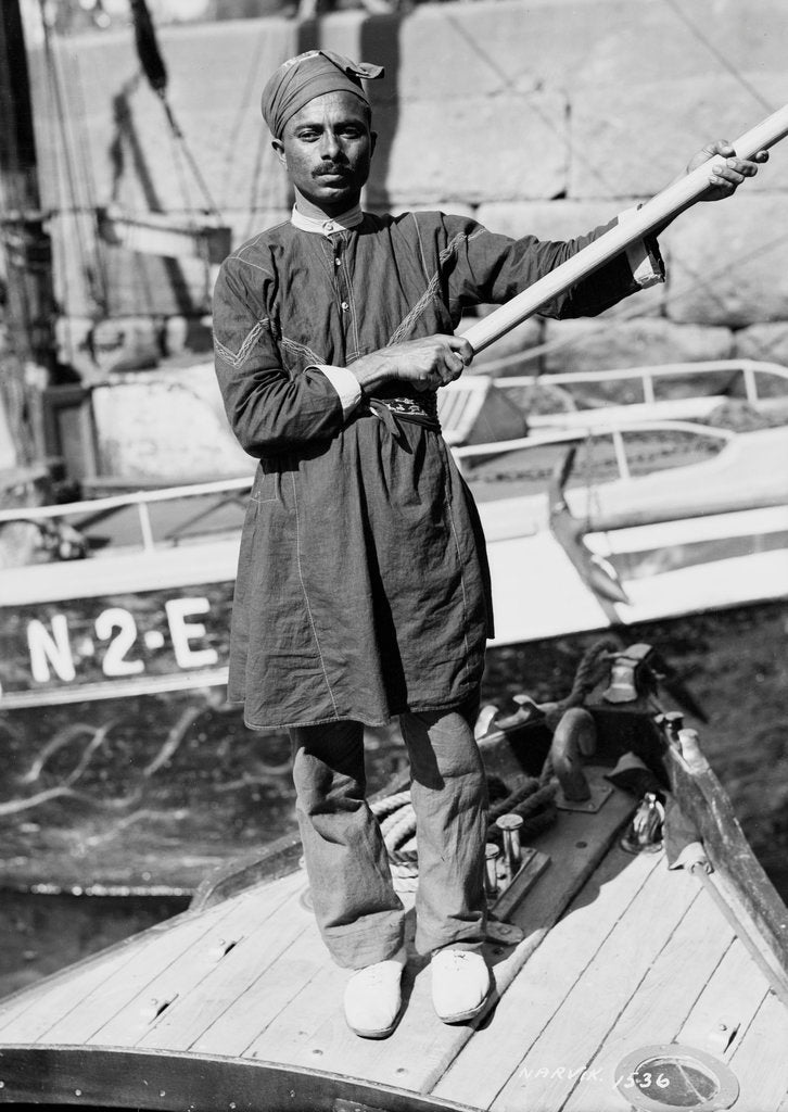 Detail of Lascar crew member at Narvik, Norway by unknown