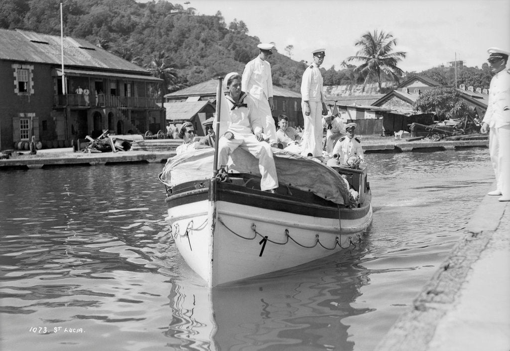 Detail of Tender arriving at St Lucia, Windward Isles, West Indies by Marine Photo Service
