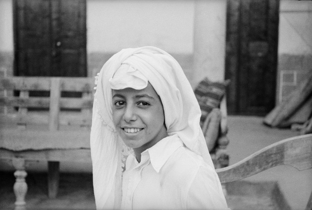 Portrait of a young Kuwaiti boy posters & prints by Alan Villiers