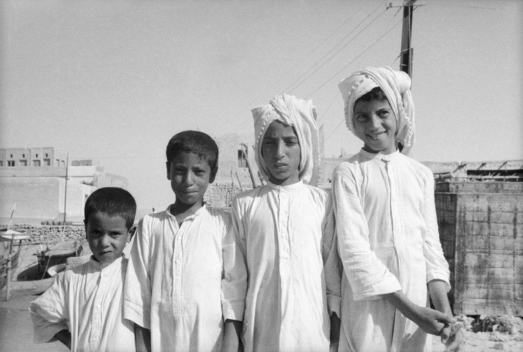 Detail of Kuwaiti boys by Alan Villiers